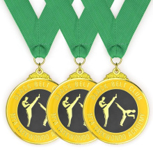 Medal Manufacturer custom metal medal 3d gold taekwondo design logo